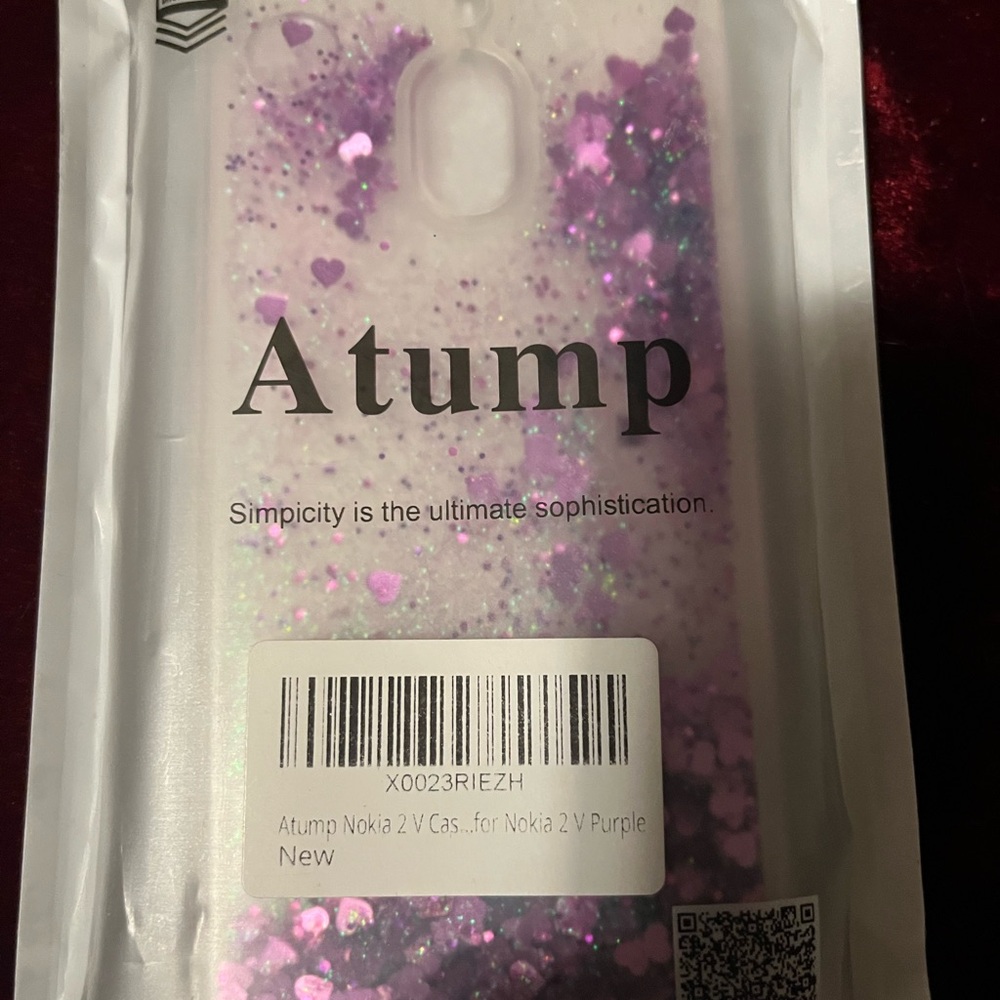 Purple Glitter Phone Case for Nokia 2 V